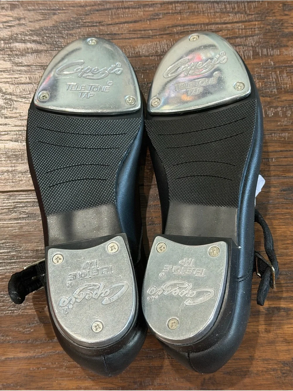Capezio Girl's Black Mary Jane Style Tap Shoes Size 3 M